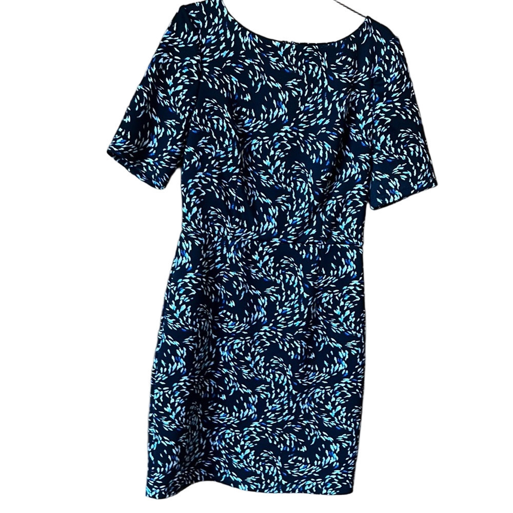 WHBM Elegant Black and White Patterned Dress